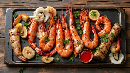 Delicious grilled pork and beef sausages on a barbecue grill, perfect for a hot summer dinner or lunch meal