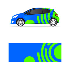 wrapping car decal circle dotted line design