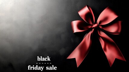 "Black Friday Sale" Red Bow Decor Image, Promotion Design Element (Suitable for Promotional Ads, E - commerce Design, Visual Materials, etc.)