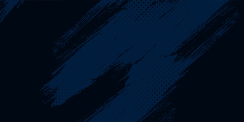 Grunge-style dark blue abstract background with rough brush strokes and dotted texture, Suit for banner, web, brochure, pamflet and presentation