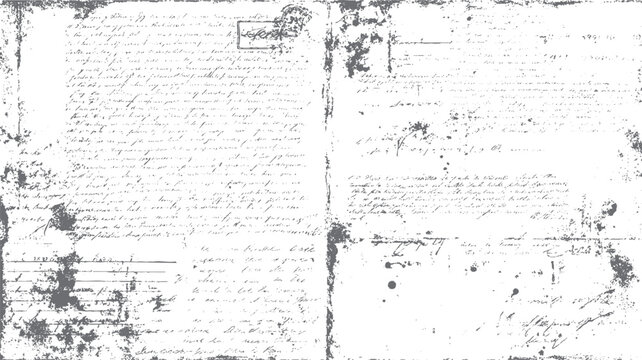 Vintage handwritten document with faded ink and distressed paper texture featuring script writing and smudges