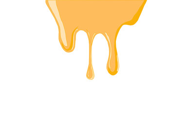 Melting cheese drip background. Smooth cheddar sauce pattern. Minimal liquid dairy splash texture for food design. Tasty snack topping abstract illustration wallpaper.