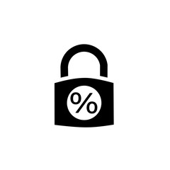 Fixed and high interest rate icon concept. Vector illustration