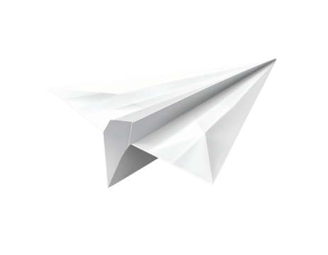 Floating Paper Airplane With Soft Shadows