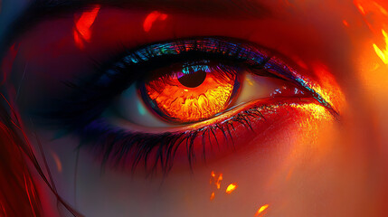 Passionate Stare With Bold Eyeliner