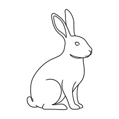 Cute white fluffy cartoon bunny vector illustration isolated with a carrot for Easter