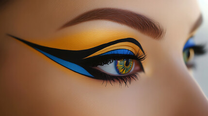 Passionate Stare With Bold Eyeliner