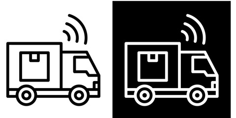 Smart Logistics  Icon Set White Style Collection