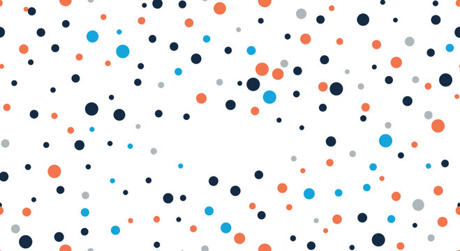 Abstract background with scattered multi-colored circles of varying sizes, creating a playful and modern design.