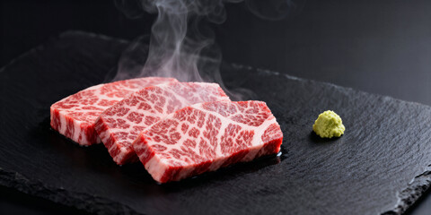 Close-up of a freshly prepared egg burger with melted cheese, grilled patty, lettuce, and soft sesame bun served on wooden board &ndash; high-quality fast food photography