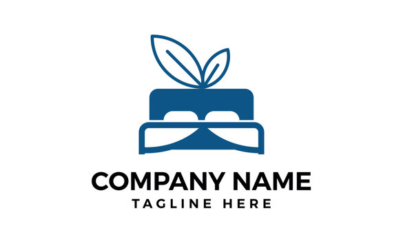 Creative premium bed furniture logo Ideas. Inspiration logo design