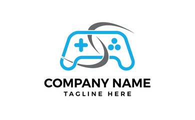 Gamepad logo vector joystick game illustration videogame best company icon