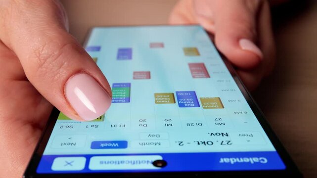 Smart Phone Calendar Schedule For Meetings