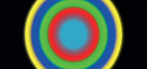 Obraz premium Colourful Gradiant Background design Composition Forming an Artistic Abstract Round Frame with Soft Open Black Background Space 