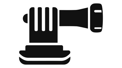 Action camera mount icon for extreme sports and outdoor adventure videography accessory Vector