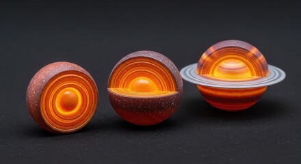 Miniature scene of two people working on a diorama with tiny trees and landscaping.