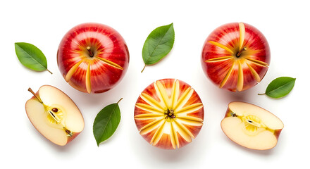 Naklejka premium set of fruits isolated