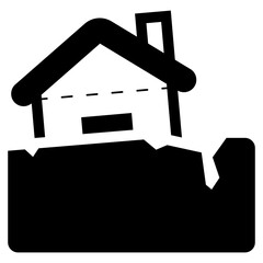earthquake disaster icon