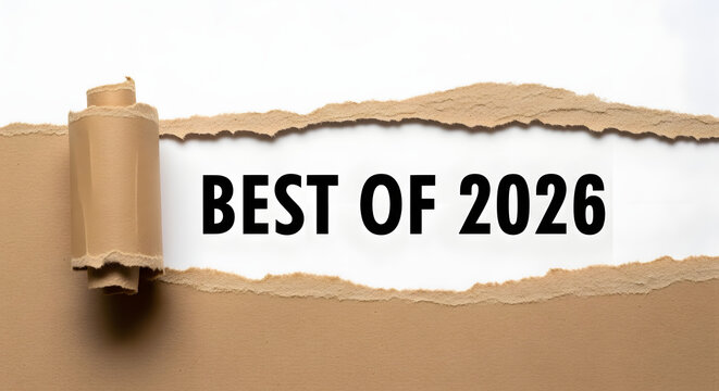 Best of 2026 revealed through torn paper revealing text announcement