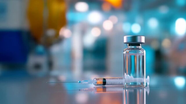 Medical vial and syringe for vaccine or drug administration in laboratory setting