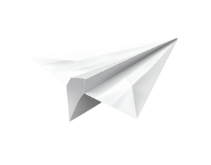 Floating Paper Airplane With Soft Shadows