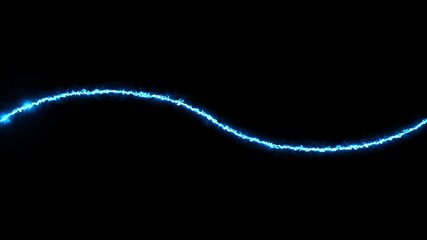 Abstract colorful neon laser lights border concept on the transparent fast speed horizontal neon line animation on a black background. - Powered by Adobe