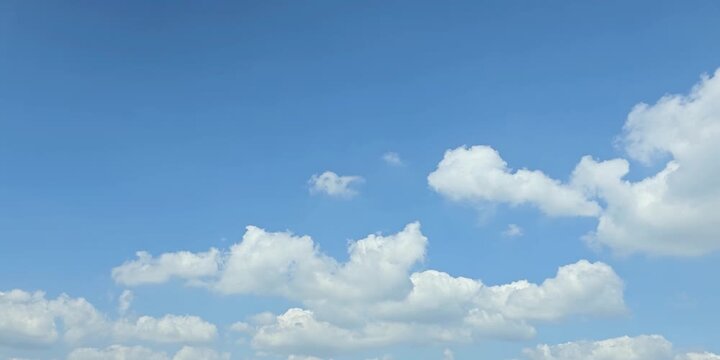 Cloudscape, Timelapse of beautiful blue sky with cumulus clouds, for backgorund
