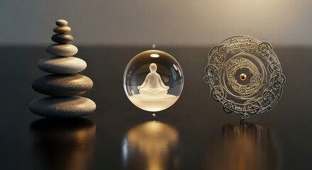 Miniature scene of two people working on a diorama with tiny trees and landscaping.