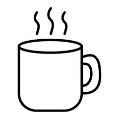 
An illustration of a black coffee making icon on a white background