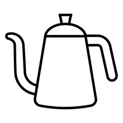 
An illustration of a black coffee making icon on a white background