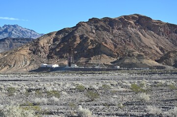 Dried up river bed with an Ore mine next to it. 