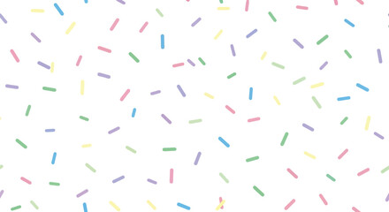 Colorful Confetti Scattered on White Background - Celebratory Sprinkles Illustration