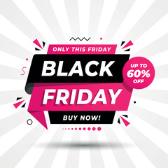 Fototapeta premium Black Friday sale banner for generating huge sale