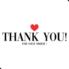 Thank You for Your Order Vector Design | Creative Graphic Template. Minimal “Thank You for Your Order” Vector Art. Elegant Thank You for Your Order Illustration. Creative Thank You for Your Order