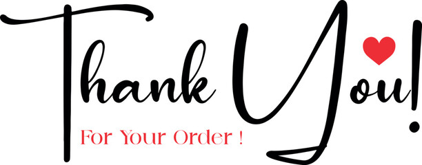 Thank You for Your Order Vector Design | Creative Graphic Template. Minimal “Thank You for Your Order” Vector Art. Elegant Thank You for Your Order Illustration. Creative Thank You for Your Order