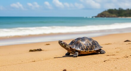 sea turtle on the beach