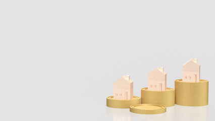 Obraz premium The Home Loan and Savings for Real Estate Investment 3d Rendering.