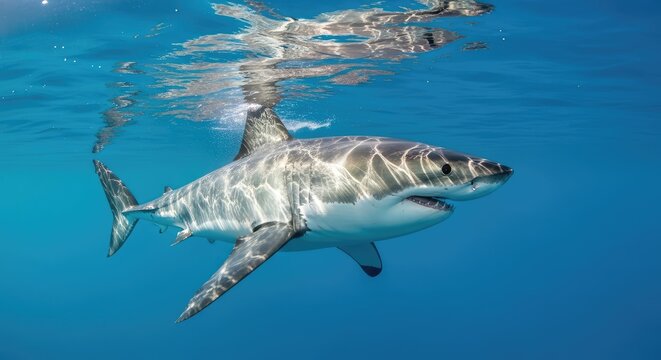 great white shark - Powered by Adobe