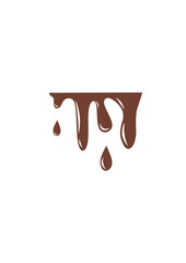 Vector Illustration of Dripping Melted Chocolate