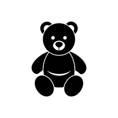 Simple teddy bear art on transparent background