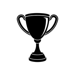 Silhouette of a trophy on transparent background