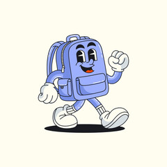 Cartoon Cute bag Vector illustration hand drawn