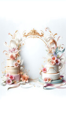 red ribbon and bow on white background