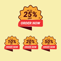 A set of Discount sale banner designs for a new business strategy and quality service plan illustration