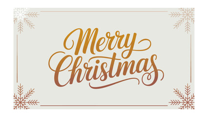 Festive Greetings: Merry Christmas written with graceful script on decorated background, conveys holiday cheer, warmth, and the spirit of sharing.