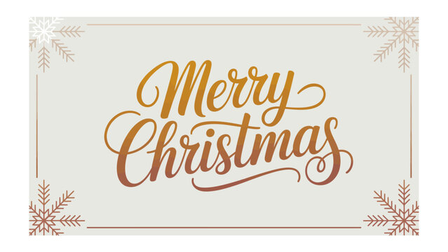 Festive Greetings: Merry Christmas written with graceful script on decorated background, conveys holiday cheer, warmth, and the spirit of sharing.