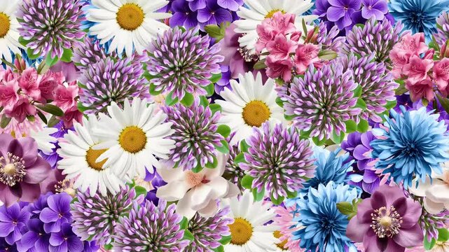 4K Colorful Flowers Animated Background | Vibrant Floral Motion Backdrop in 4K | Dynamic Blooming Flowers Animation | Bright Abstract Floral Moving Background | Modern 4K Animated