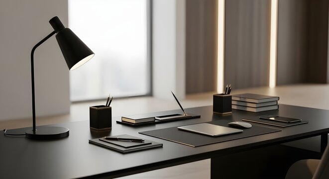 modern minimalist office desk workspace