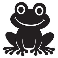 cartoon frog cartoon silhouette, cute cartoon frog 