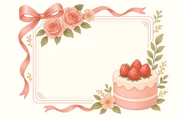 red ribbon and bow on white background
